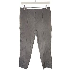 Massimo Fabbro Italy Houndstooth Stretch Ankle Pants Black White Womens Size 8